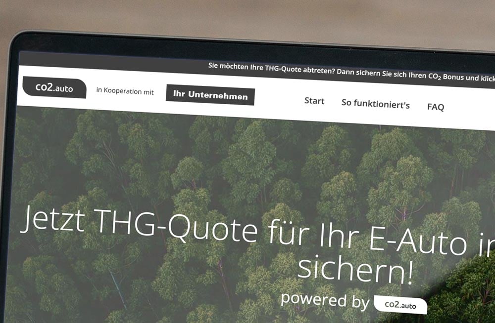 Laptop mit THG-Website als Whitelabel Lösung für Ihre Website
